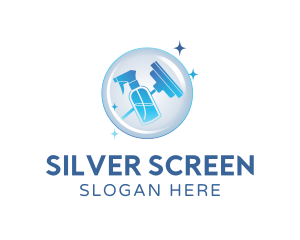  Cleaning Spray Bottle Squeegee Logo