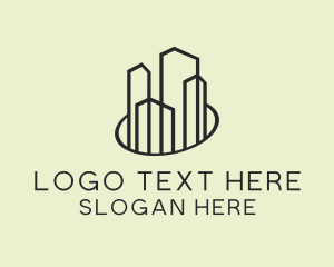 Property Management - Builder Town Buildings logo design
