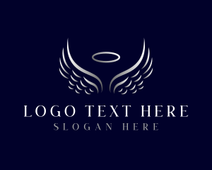 Memorial - Angel Wings Religion logo design