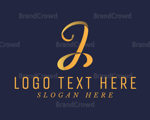Elegant Gold Letter J Logo