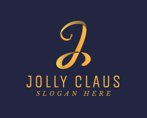 Elegant Gold Letter J logo design