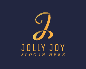 Elegant Gold Letter J logo design