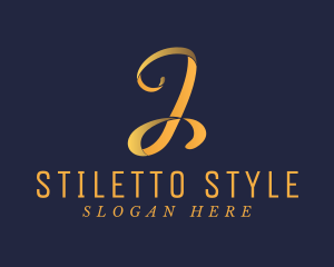 Elegant Gold Letter J logo design