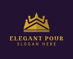 Elegant Glam Crown logo design