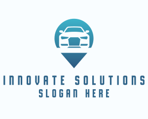Car Dealership - Blue Automotive Car GPS logo design