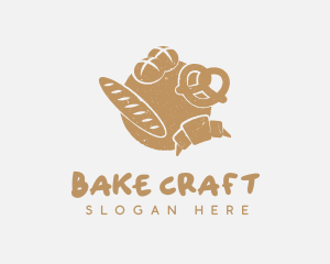 Retro Bread Baker logo design