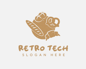 Retro Bread Baker logo design