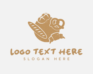Dough - Retro Bread Baker logo design