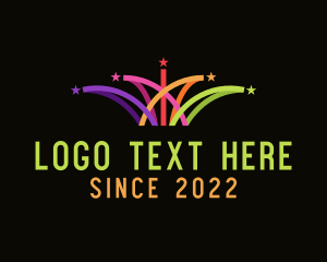 Festival - Colorful Theme Park Fireworks logo design