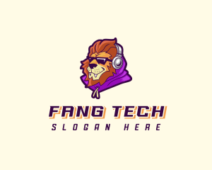 Fang - Cool Gamer Lion logo design