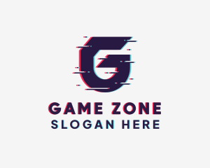 Tech Glitch Letter G logo design