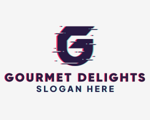 Tech Glitch Letter G logo design