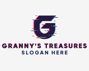 Tech Glitch Letter G logo design