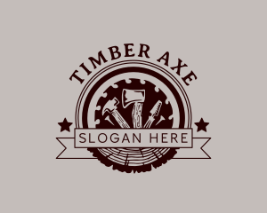 Wood Handyman Tools logo design