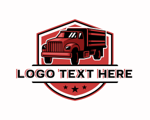 Courier - Truck Freight Logistics logo design