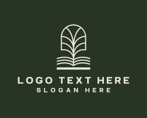 Page - Book Tree Library logo design