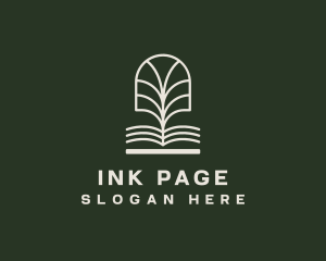 Page - Book Tree Library logo design