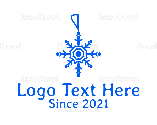 Blue Snowflake Decoration Logo