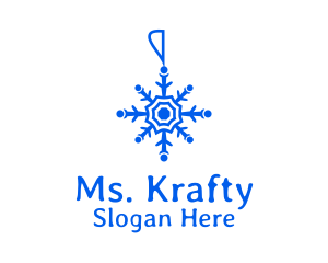 Blue Snowflake Decoration  Logo