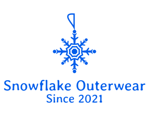 Blue Snowflake Decoration  logo design