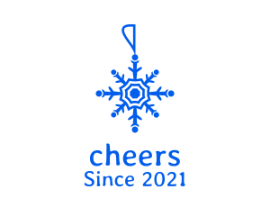 Frozen - Blue Snowflake Decoration logo design