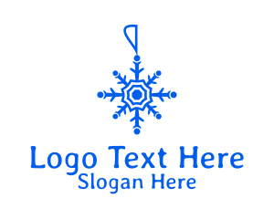 Blue Snowflake Decoration  Logo