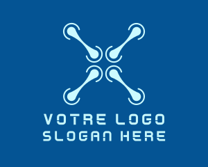 Blue Drone Propeller Logo