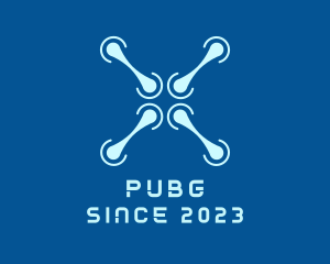 Blue Drone Propeller logo design