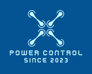 Control - Blue Drone Propeller logo design