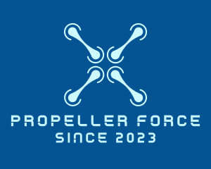 Propeller - Blue Drone Propeller logo design