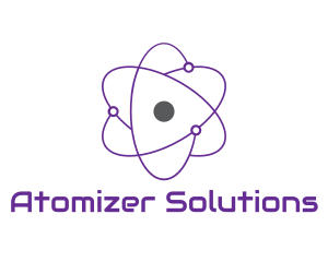 Purple Science Atom logo design