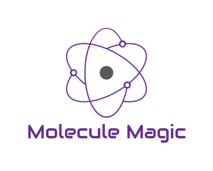 Molecule - Purple Science Atom logo design