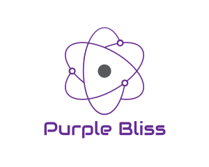 Purple Science Atom logo design