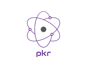 Proton - Purple Science Atom logo design