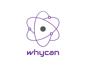 Biology - Purple Science Atom logo design