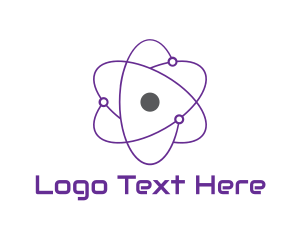 Innovate - Purple Science Atom logo design