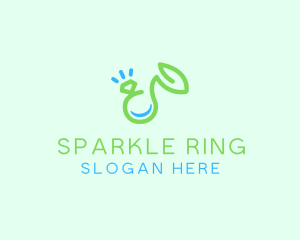Engagement - Minty Diamond Ring logo design