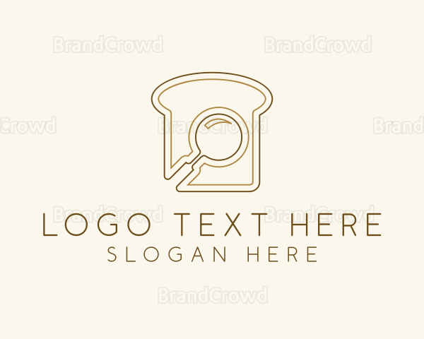 Magnifying Glass Bread Logo