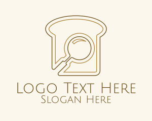 Brown Magnifying Glass Bread  Logo