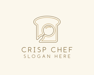 Magnifying Glass Bread  logo design