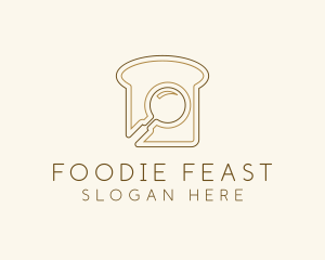 Magnifying Glass Bread  logo design