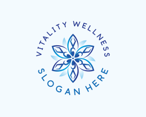 Flower Wellness Bloom logo design