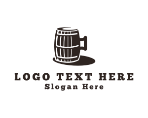 Black And White - Beer Barrel Distillery logo design