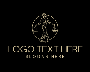 Blindfolded - Legal Justice Goddess logo design