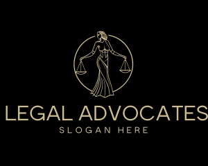 Legal Justice Goddess logo design