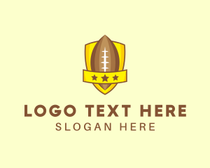 Football Equipment - American Football Team Shield logo design