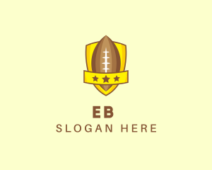 Ball - American Football Team Shield logo design