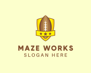 American Football Team Shield logo design