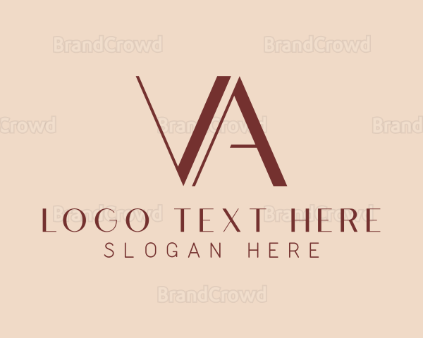 Luxury Boutique Letter VA Logo