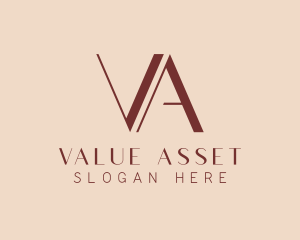 Luxury Boutique Letter VA logo design